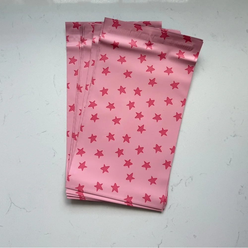 Pretty Package Seeing Stars Pink 6x9 Poly Mailers -‎ Pack of 25
